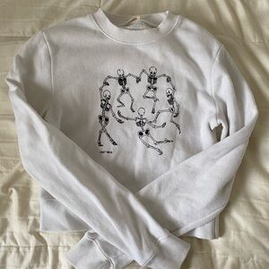 Brandy Melville Dancing Skeletons Sweater